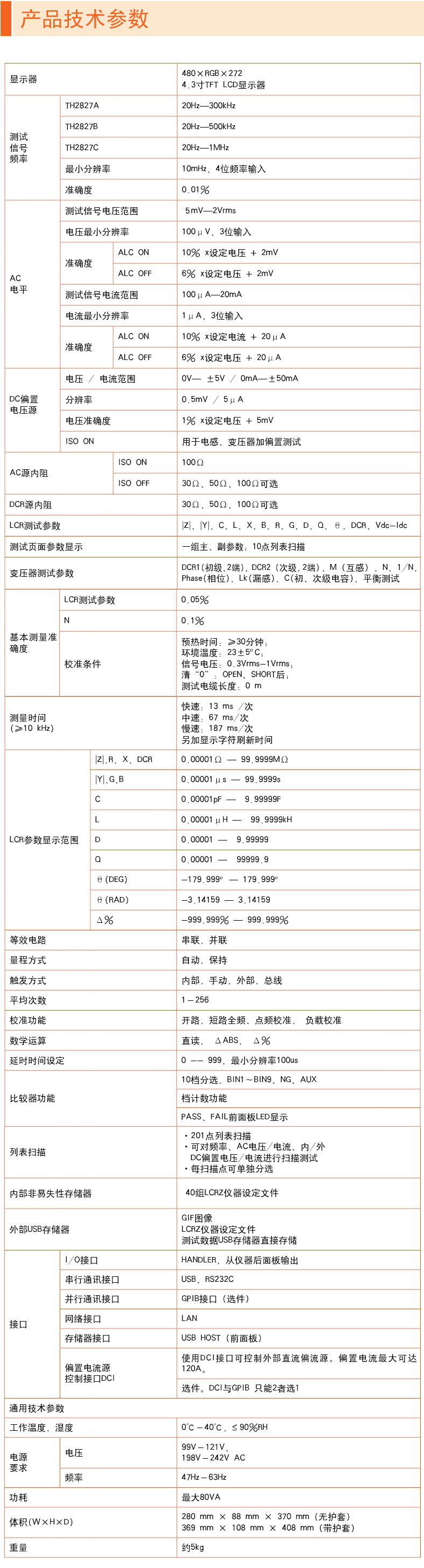 TH2827A型LCR數字電橋(圖1)