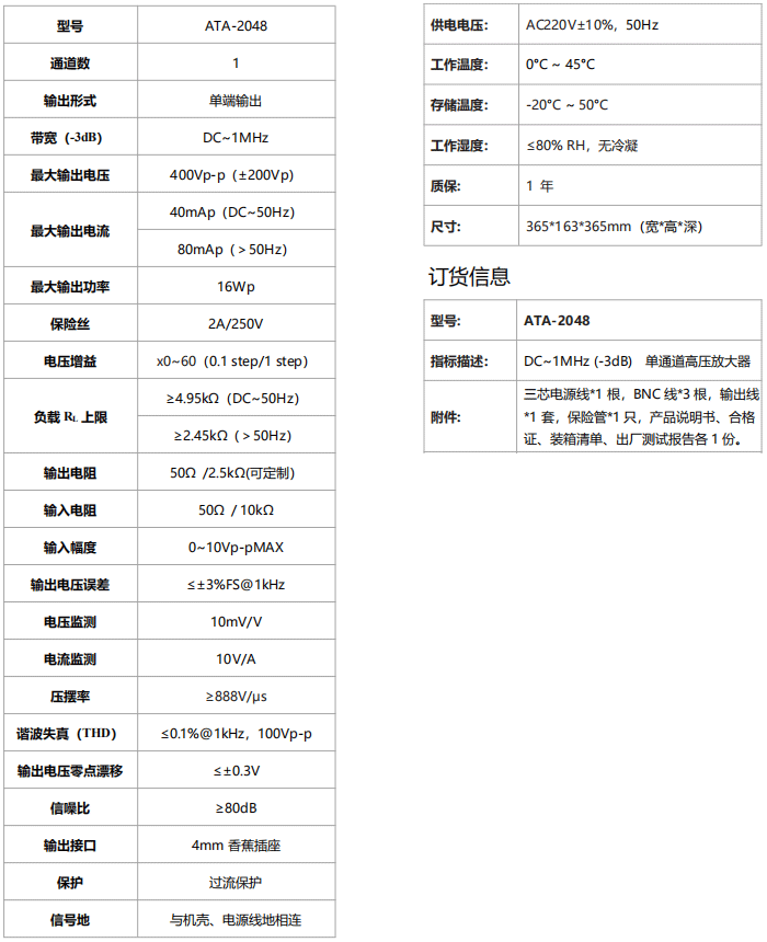 ATA-2048高壓放大器(圖1)