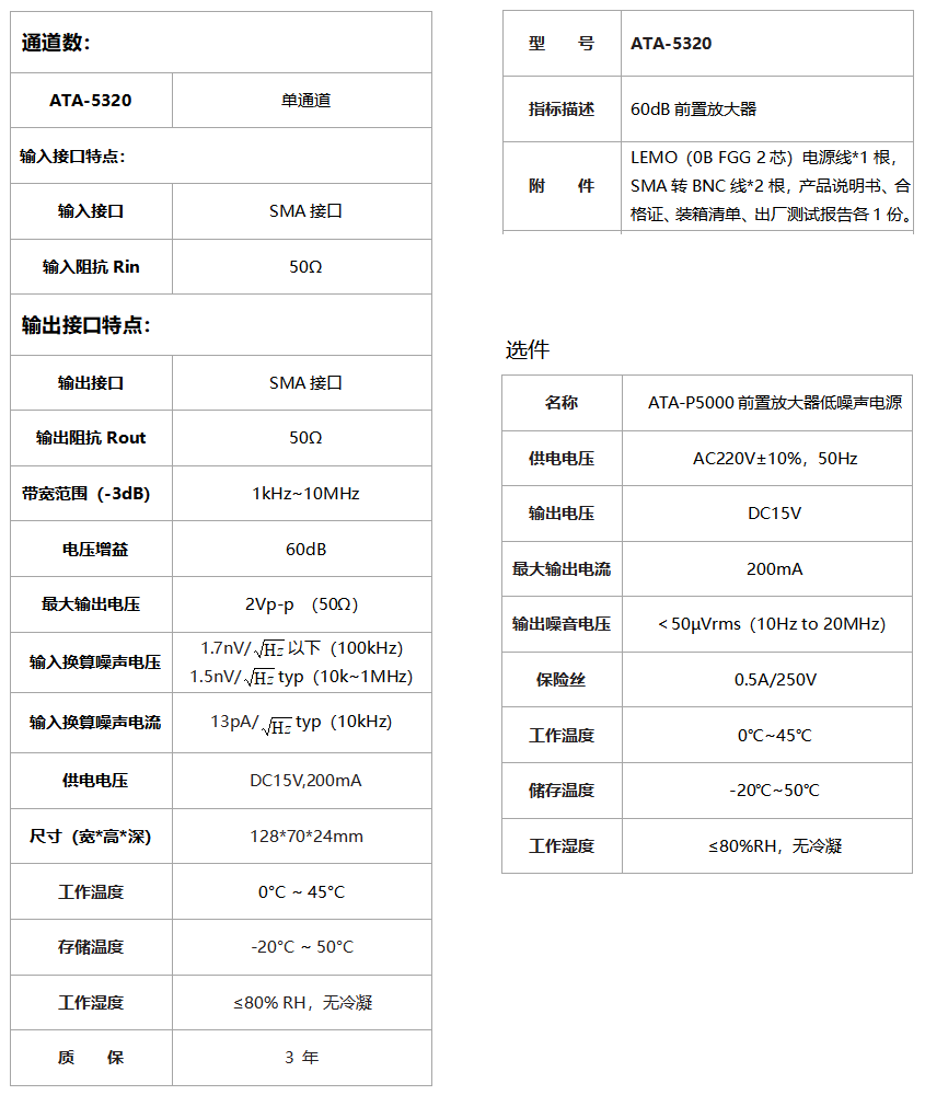 ATA-5320前置微小信號放大器(圖1)