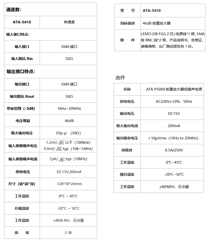 ATA-5410前置微小信號(hào)放大器(圖1)