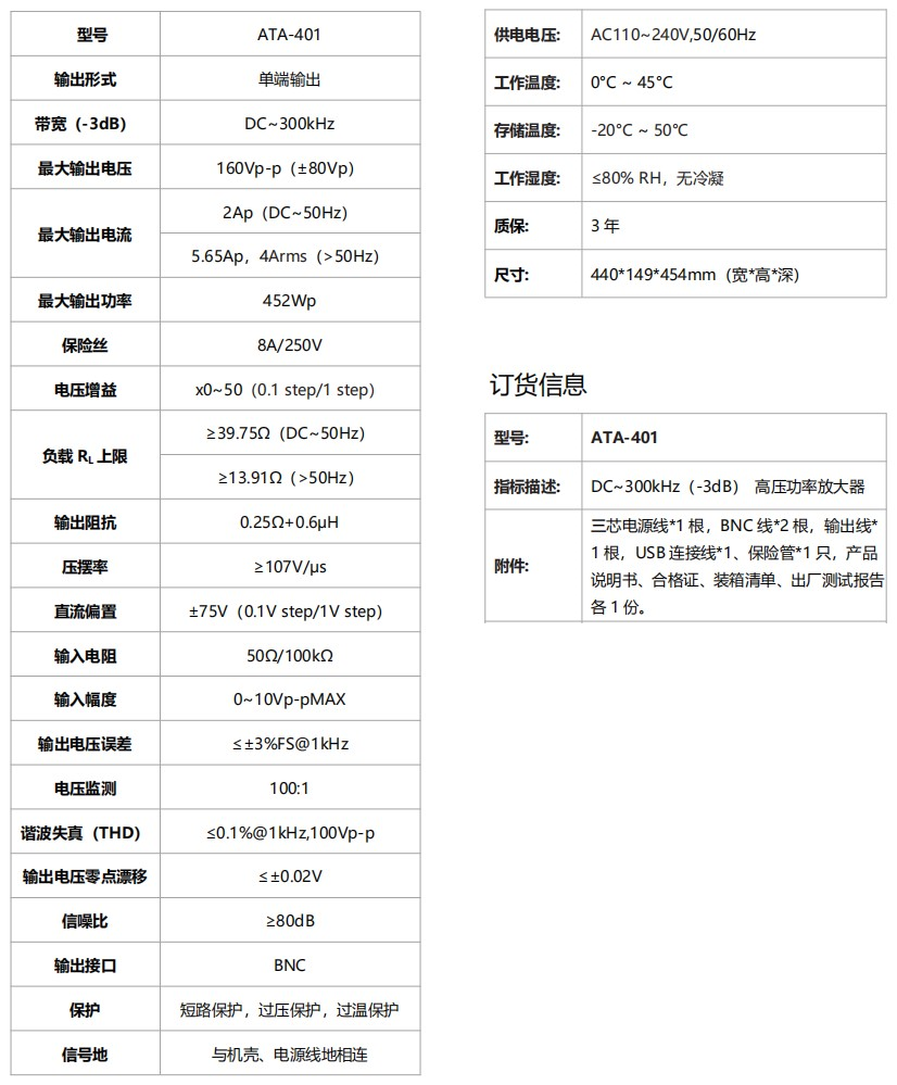 ATA-401高壓功率放大器(圖1)